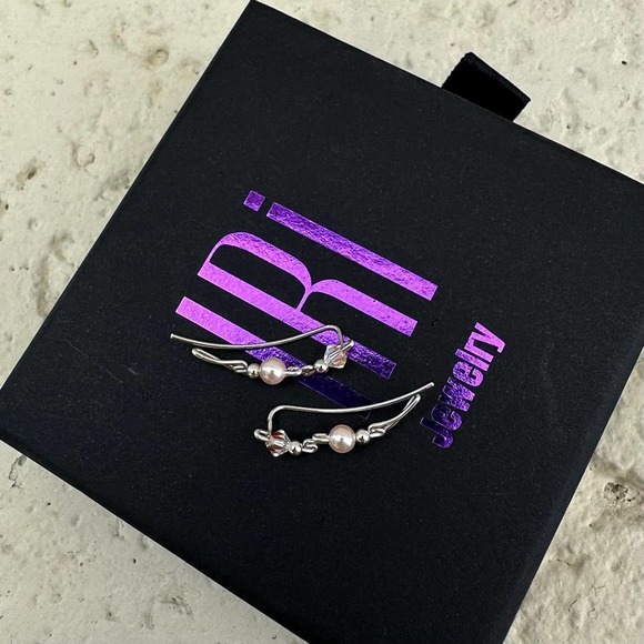 Charming  Ear Climbers - Sterling Silver 925 NEW!!! - Picture 3 of 5